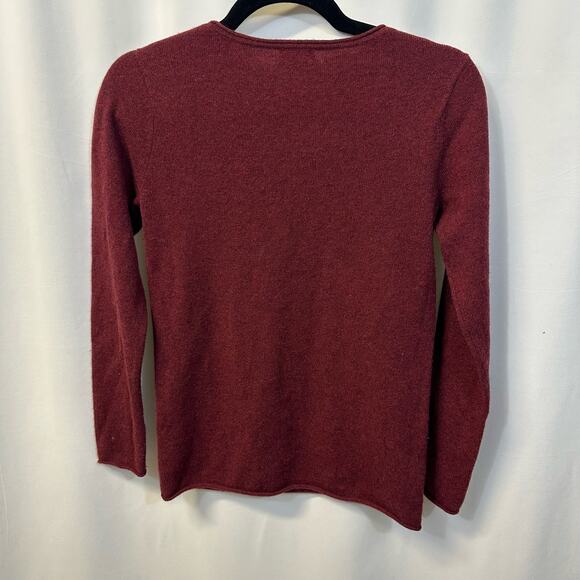 Club Monaco 100% Cashmere Red Crew Neck Long Sleeve Sweater XS - Picture 2 of 4